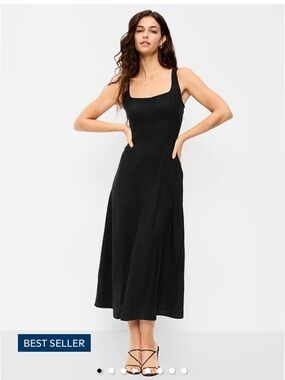 Old Navy Linen Blend Midi Dress